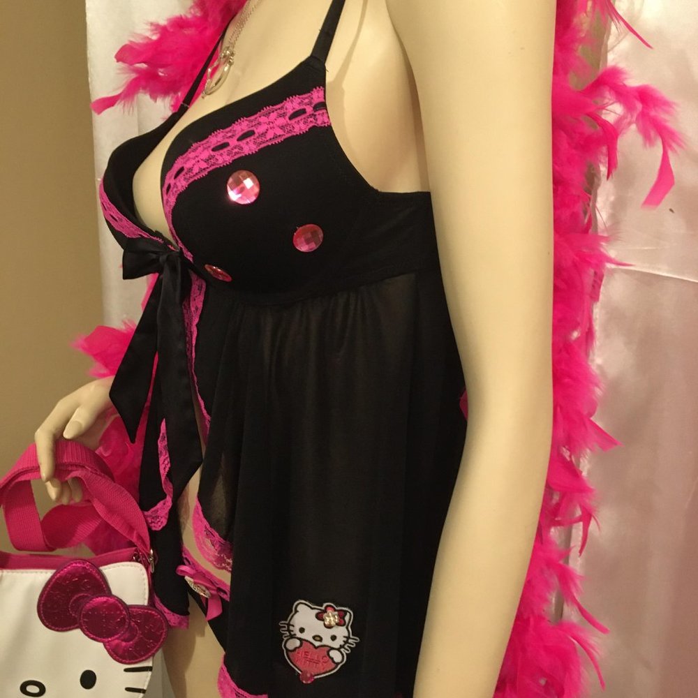 ADORABLE baby doll hello kitty  lingere set and matching necklace set! - Picture 11 of 17